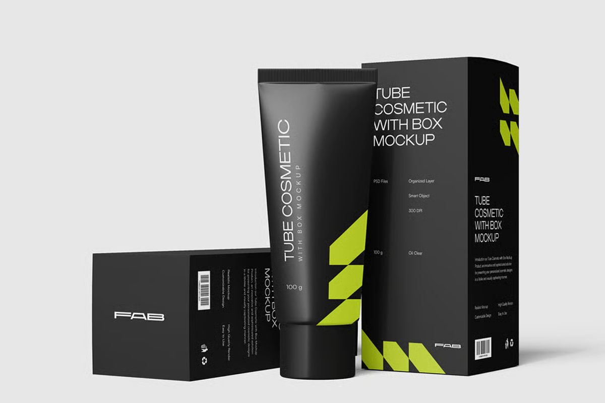 Cosmetic Tube Mockup 3 Views, a Packaging Mockup by graphicsauce (Photo 2 of 4)