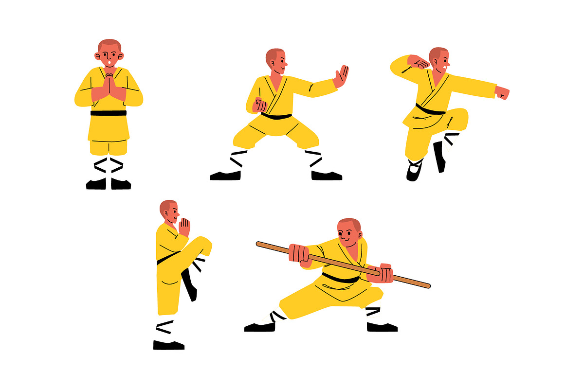Character Shaolin Man Vol 1 Doodle, a Sport Illustration by SLAB! Design (Photo 2 of 3)