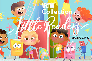 Little Book Readers Collection, an Education Illustration by Popmarleo Shop