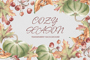 Pumpkin clipart. Autumn watercolor, an Illustration by Kate Lanbina (Thumbnail 8 of 16)