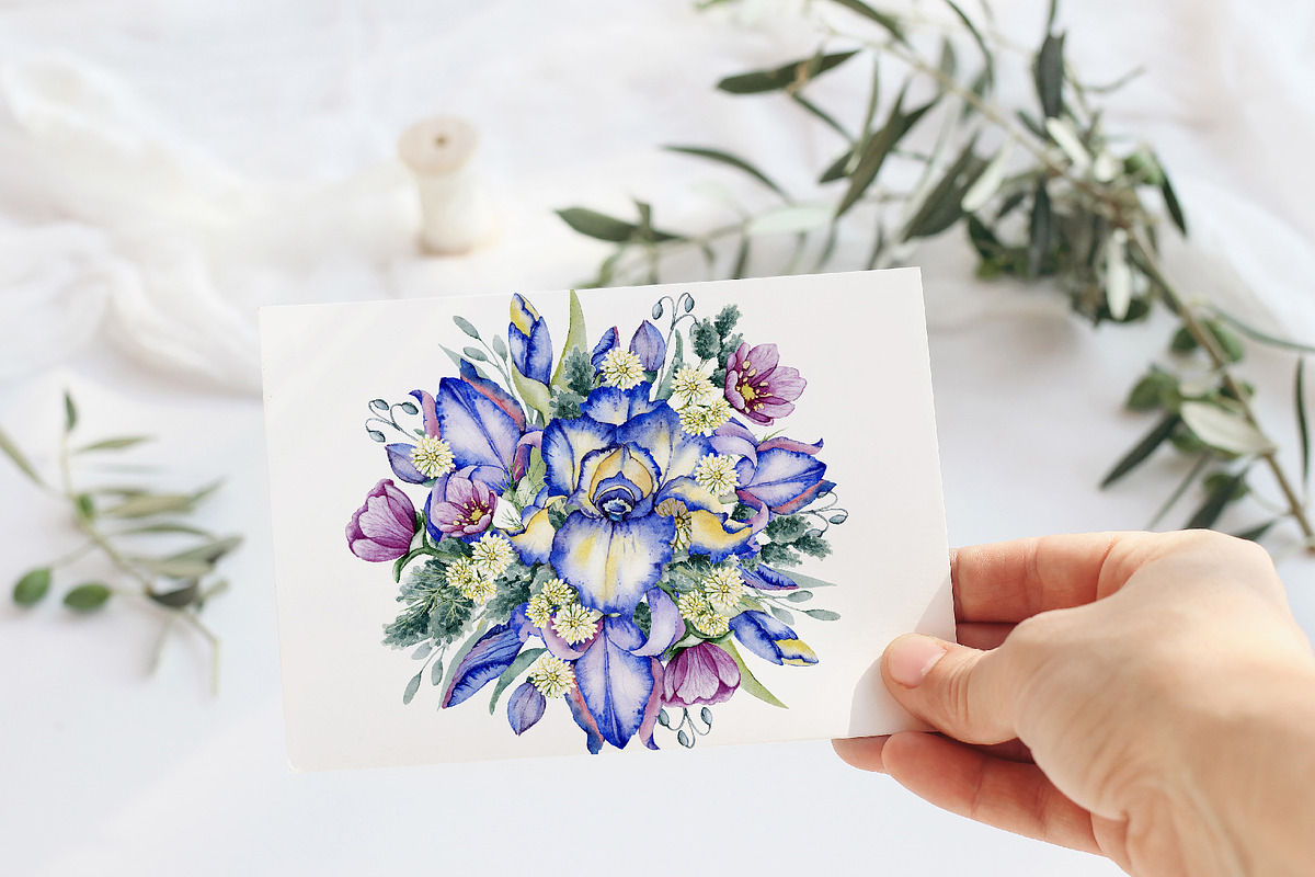 Watercolor wildflowers set, an Illustration by Artmanata (Photo 17 of 26)