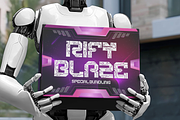 Cyber Crown - Cyberpunk Font, a Font by PutraCetol Studio (Thumbnail 5 of 11)