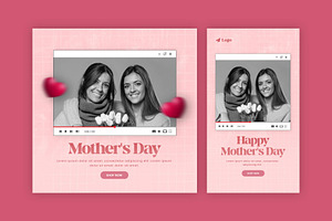 Mother's Day Instagram Bundle, a Social Media Template by Saman Osama