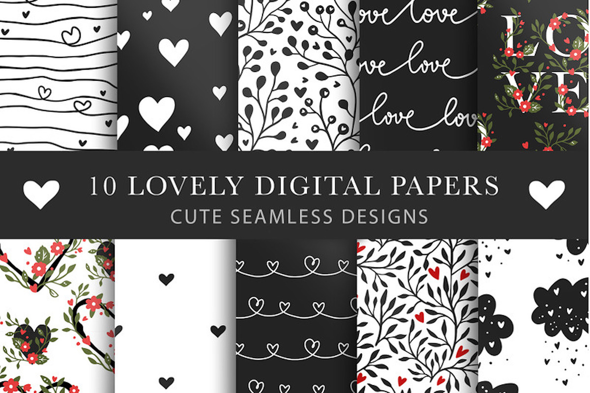 Valentines Day Seamless Pattern Set, a Pattern Graphic by ClipArtRoom (Photo 1 of 7)
