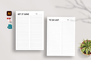 Editable Daily To-do List Planner