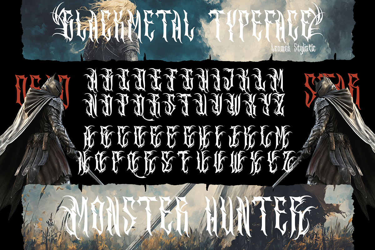 Lenmok - Blackletter Typeface, a Blackletter Font by madeDeduk (Photo 5 of 10)