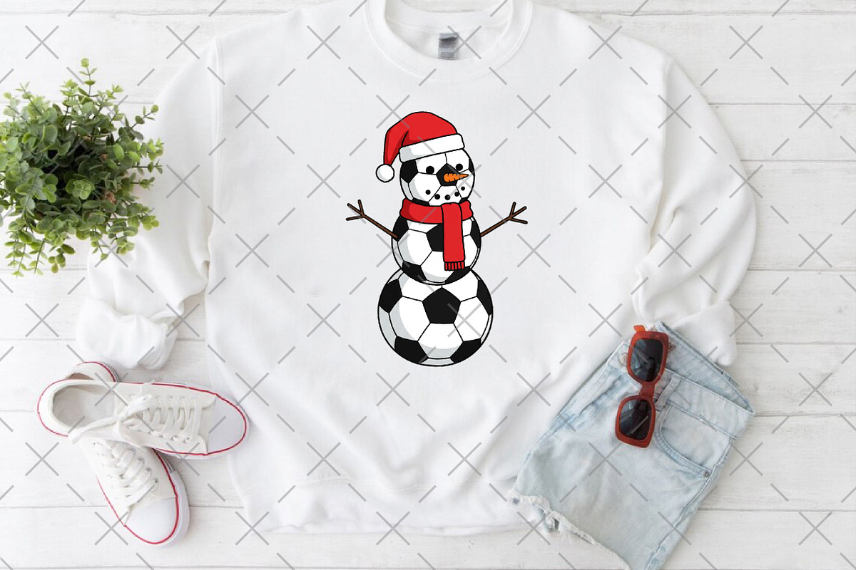 Christmas Snowman Soccer PNG, an Illustration by Craft Nest (Photo 6 of 6)