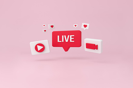 Live bubble, like heart, play video, an Arts & Entertainment Photo by Zama Studio