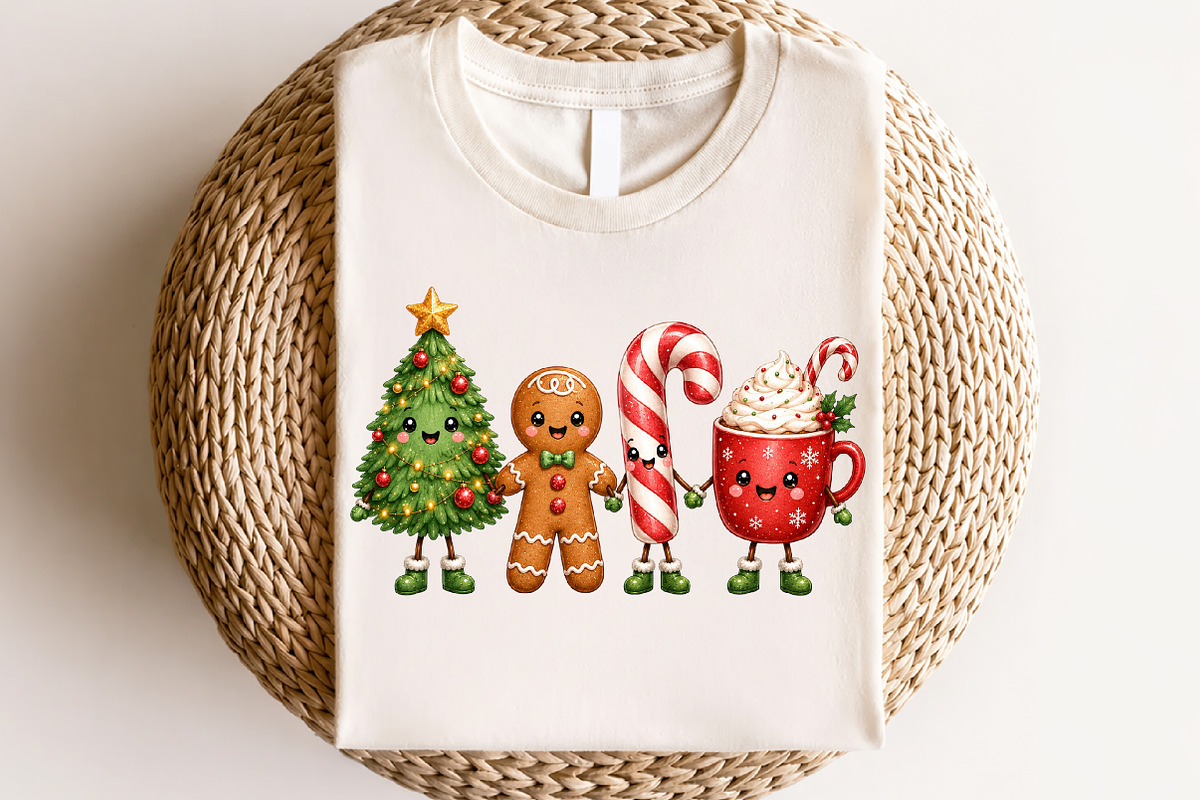 Cute Christmas Characters Doodle PNG, a Seasonal Illustration by CraftArtStudio (Photo 4 of 4)