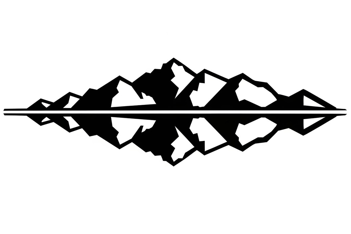 Mountain Reflection SVG Bundle, a Graphic by hafijul (Photo 3 of 10)