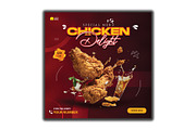 Fried Chicken Flyer Template, a Flyer Template by YUDesignStore (Thumbnail 1 of 6)