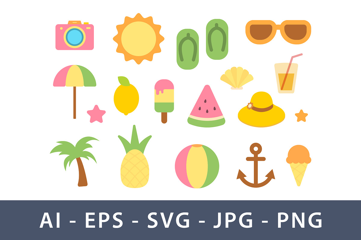 Summer themed icon collection, a Solid Icon by Saba Vector (Photo 1 of 2)