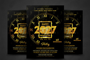 New Year Flyer, a Flyer Template by AfzaalGraphics