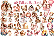Mother's Day Clipart, Mum Daughter, an Illustration by DreamCafeArt (Thumbnail 1 of 6)