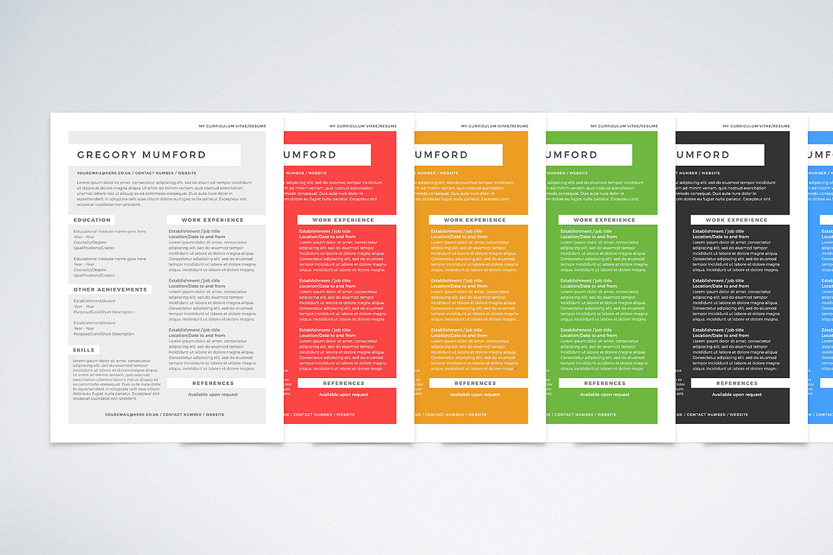 Echo CV/Resume (DOC + PSD), a Resume Template by Valeur Design (Photo 2 of 2)