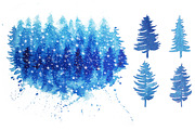 Snowy wild forest and wolf., an Animal Illustration by Mehendra Art (Thumbnail 2 of 3)
