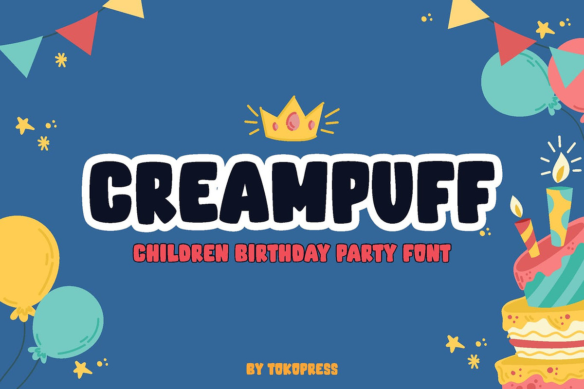 Creampuff - Kids Font, a Sans Serif Font by TokoPress (Photo 1 of 10)