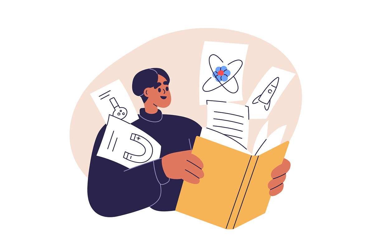People study set. Students education, an Education Illustration by Good Studio (Photo 12 of 12)