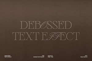 Debossed Paper Text Effect