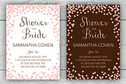 Confetti Bridal Shower Invite Pack, a Stationery Template by BF Studios (Thumbnail 1 of 3)