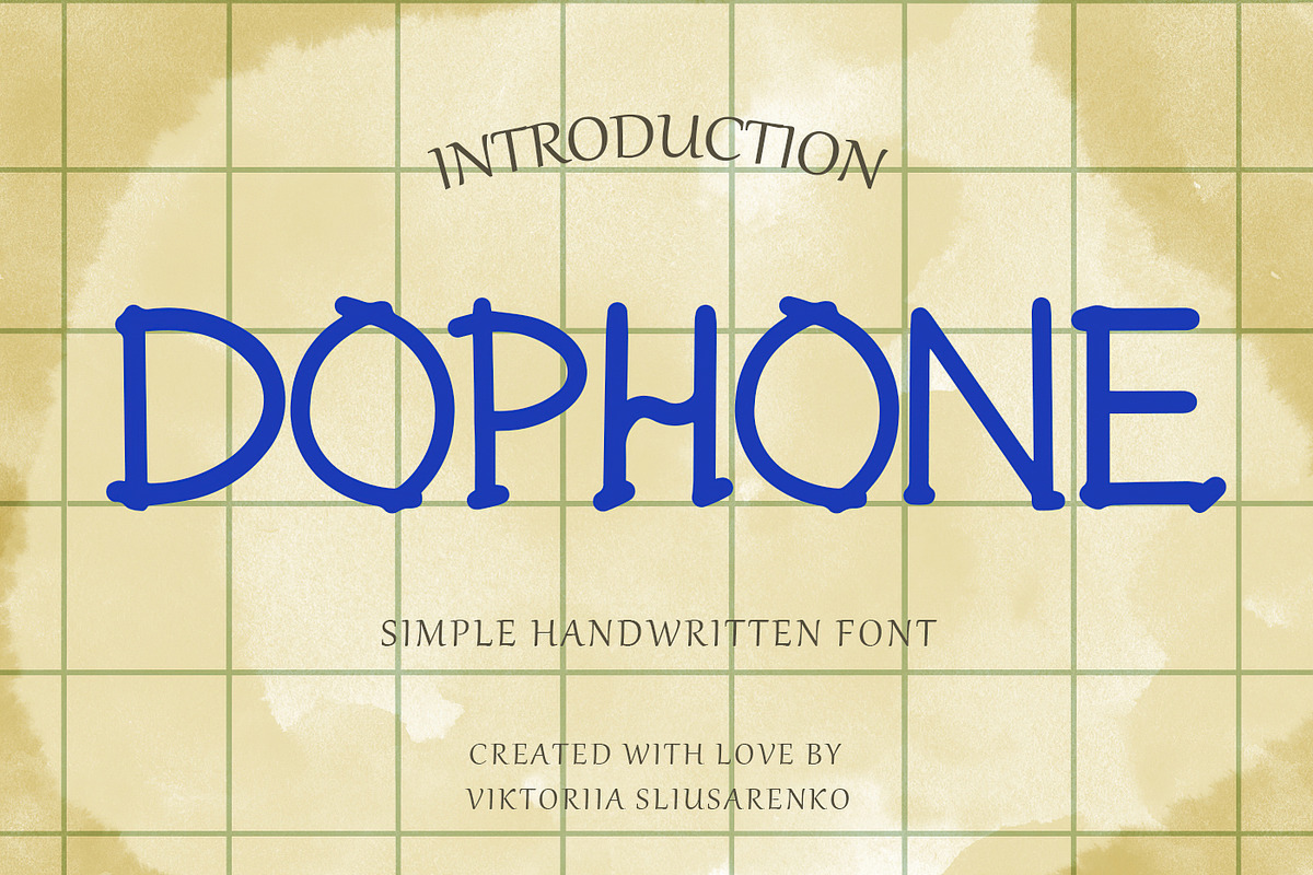 DOPHONE simple handwritten font, a Serif Font by CHIMERA (Photo 1 of 7)