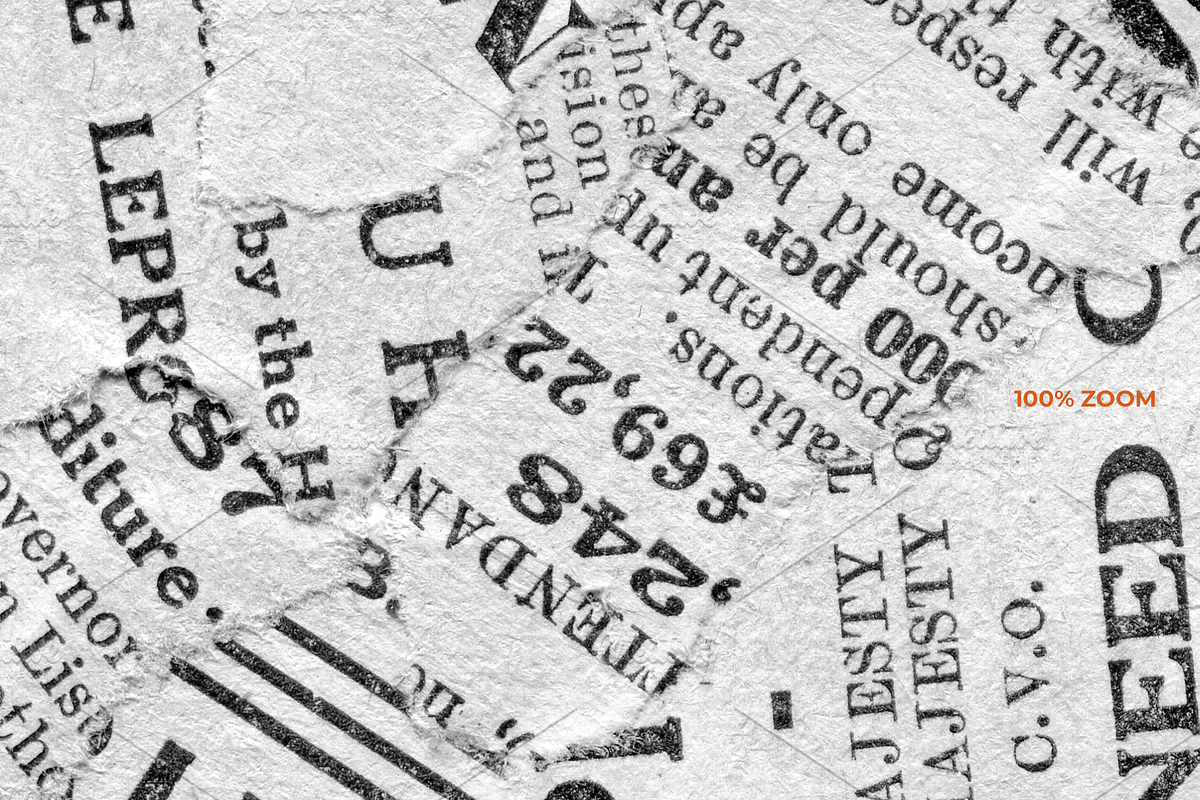 10 Grunge Vintage Newspaper Overlays, a Texture Graphic by Mint Pixels (Photo 4 of 4)