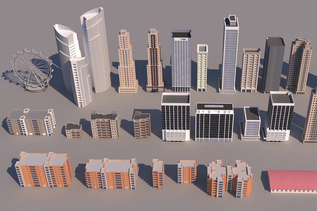 Low poly 3D Cartoon City Modular, an Architecture 3D Model by NOMODOL (Photo 5 of 20)