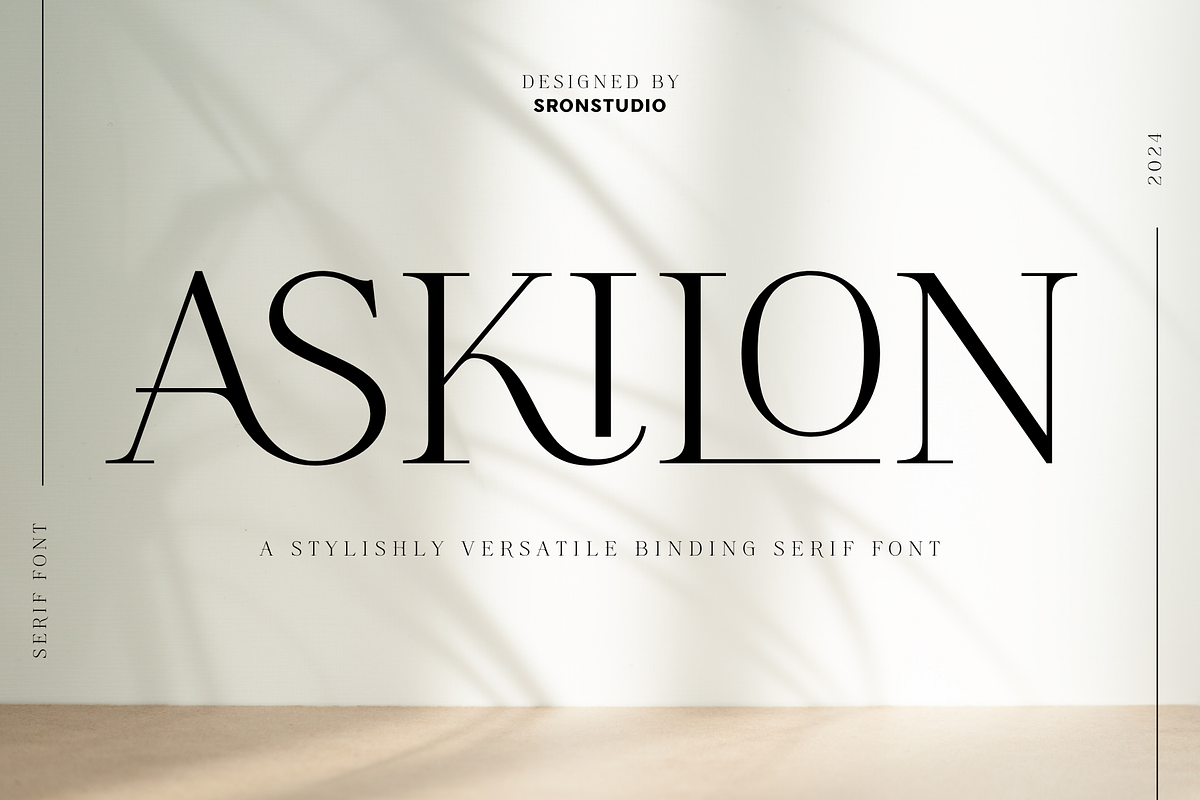 Askilon - Beautiful Serif Font, a Serif Font by Sronstudio (Photo 1 of 13)