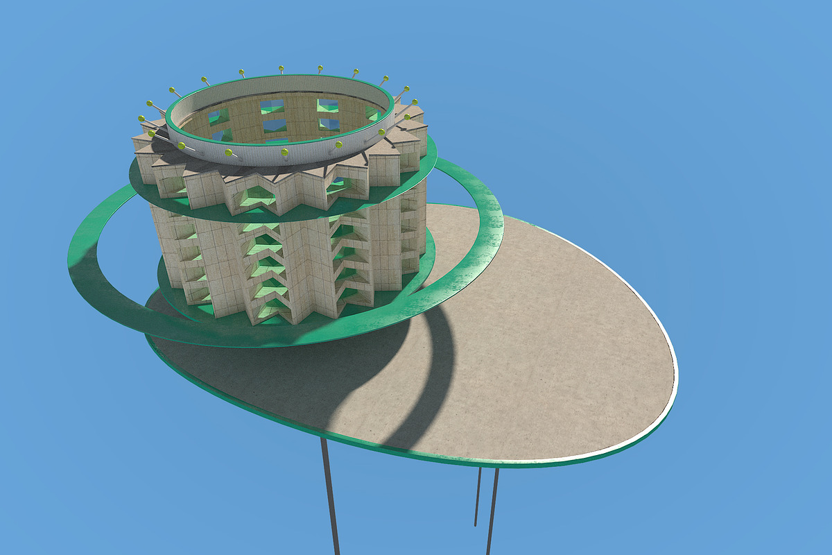 Futuristic Architecture Skyscraper 8, an Architecture 3D Model by Daniel Mikulik (Photo 2 of 6)
