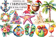 Beach & Christmas Clipart, an Illustration by Daily.Designs (Thumbnail 1 of 3)
