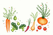Watercolor Vegetable Clipart Bundle, a Graphic by Creativeshirt (Thumbnail 11 of 14)