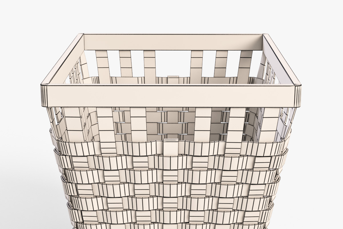 Wicker Basket Ikea Knarra 2 Black, an Object 3D Model by Markelos (Photo 8 of 10)