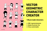 Vector Geometric Character Creator, a Person Illustration by Katedsgn (Thumbnail 1 of 7)
