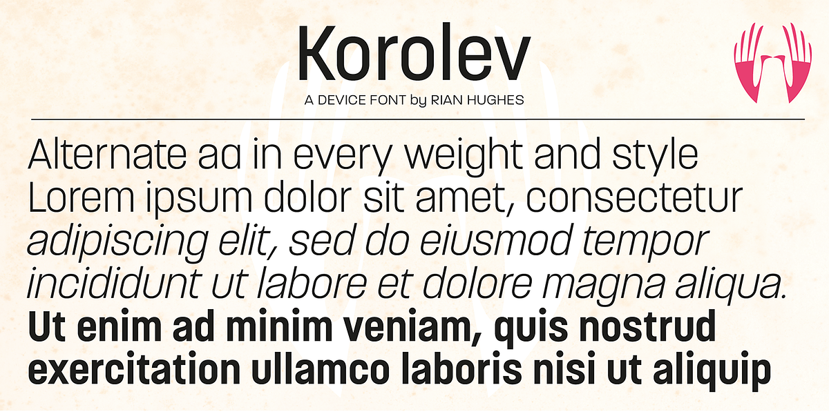 Korolev, a Sans Serif Font by Device (Photo 4 of 6)
