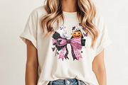 Coquette Halloween Bow Png, an Illustration by Watercolor design (Thumbnail 2 of 3)