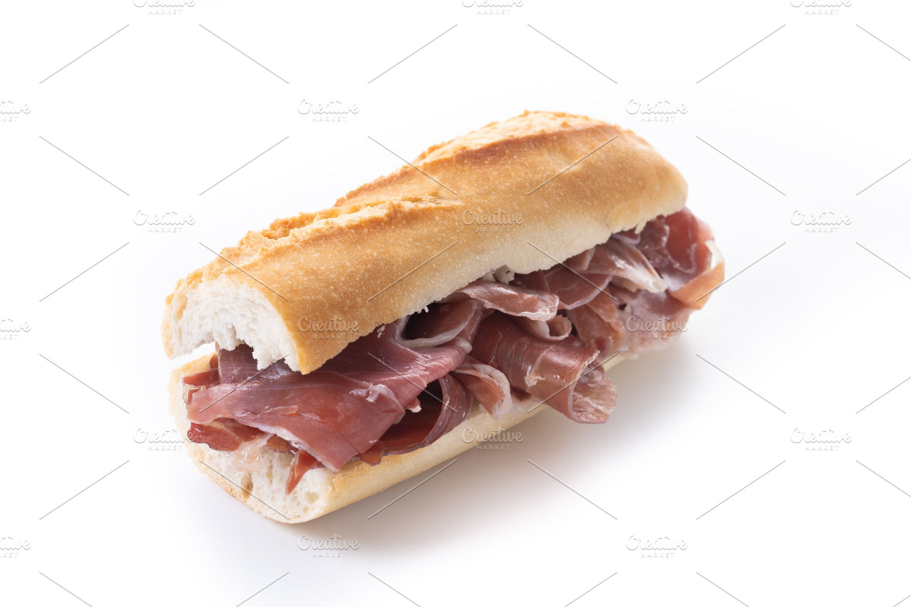 Traditional Spanish Serrano Ham Sandwich i, a Food & Drink Photo by etorres69