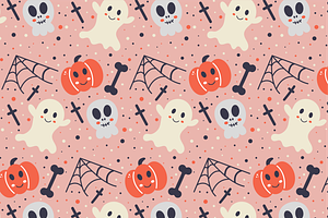Seamless Halloween pattern, a Texture Illustration by JYa_Design