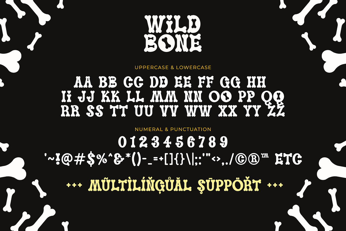 Wild Bone - All Caps Spooky Font, a Serif Font by Airotype (Photo 7 of 8)