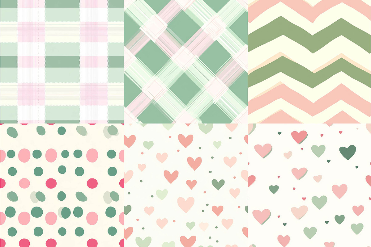 Pink and Green Digital Paper, a Texture Illustration by DreamPrint404 (Photo 2 of 3)