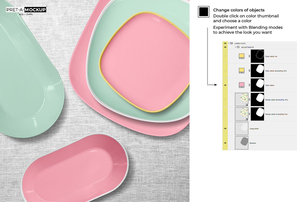 Ceramic Plates, Bowls Mockup, a Household Mockup by Pret-a-Mockup (Photo 6 of 10)