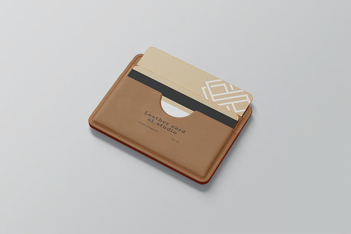 Leather Card Holder Mockup, an Advertising Mockup by zpackcreative (Photo 4 of 5)