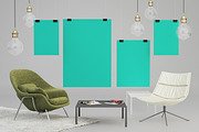 8 Studio Poster Mock-ups, a Product Mockup by Northern Kraft (Thumbnail 4 of 5)