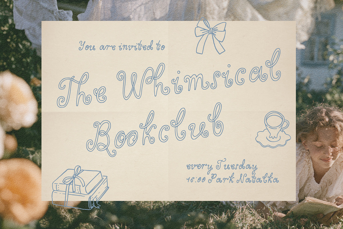 Curly-Twirly Whimsical Font Family, a Handwritten Font by Cute Atelier (Photo 5 of 12)