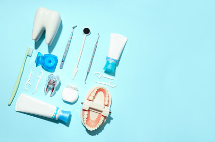Concept of dental care, space for text, a Health & Medical Photo by AtlasStudio PRO