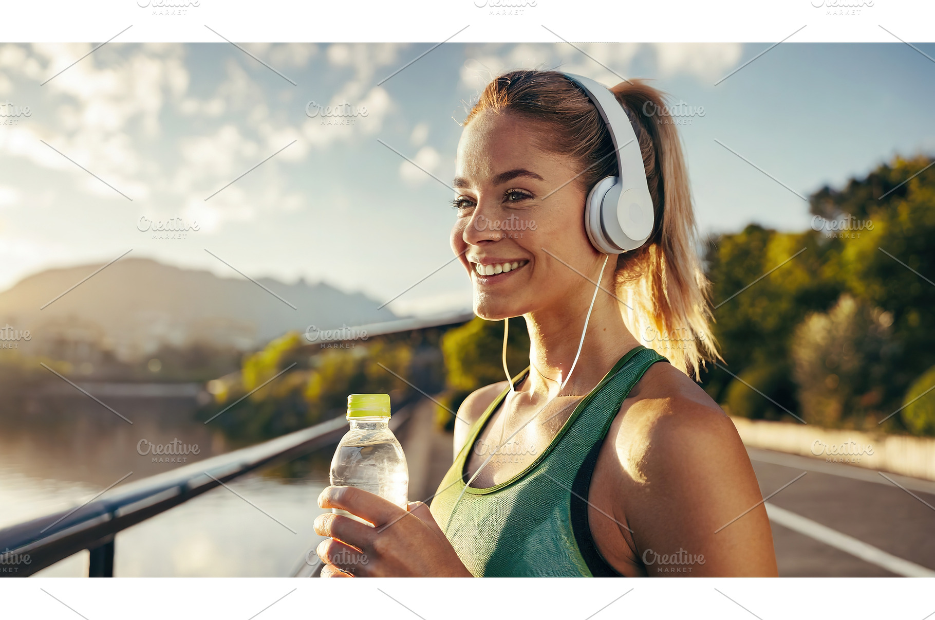 A smiling woman in fitness gear, a Nature Photo by Igor Tichonow