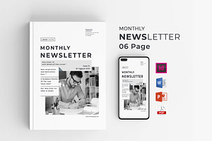 Newsletter | MS Word & Indesign, a Brochure Template by obayes