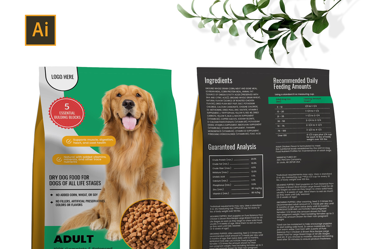 Dog Food Packaging Template, a Stationery Template by AIW SOLUTIONS (Photo 2 of 6)