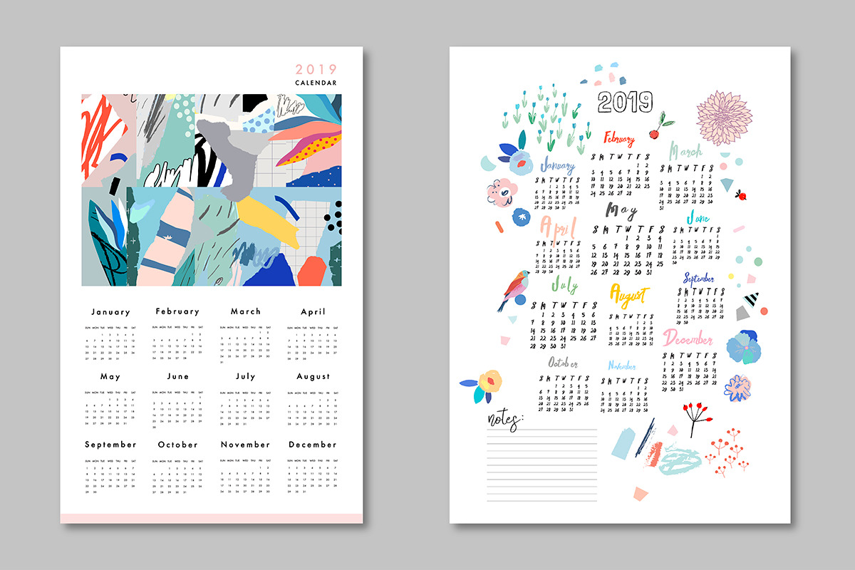 2019 calendars + planners, a Stationery Template by Lera Efremova (Photo 7 of 13)
