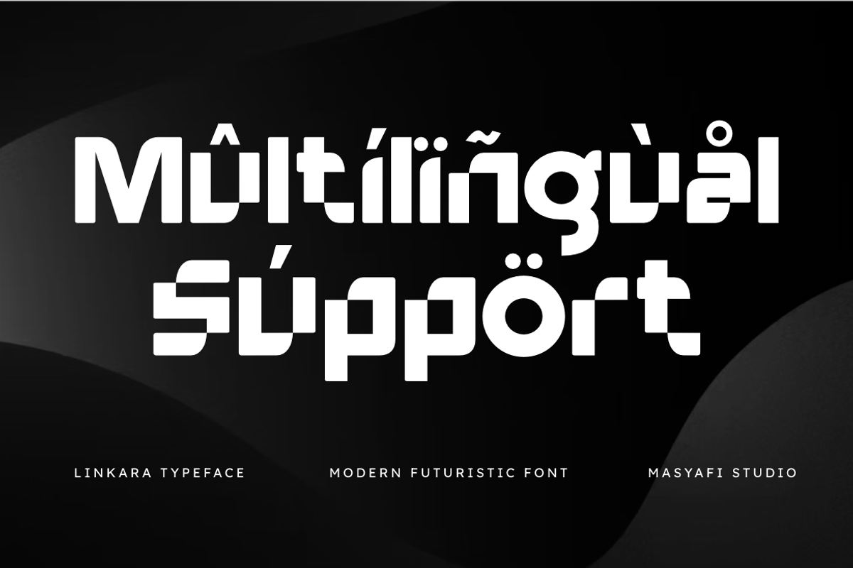 Linkara | Modern Futuristic Tech, a Symbol Font by Masyafi Studio (Photo 3 of 8)