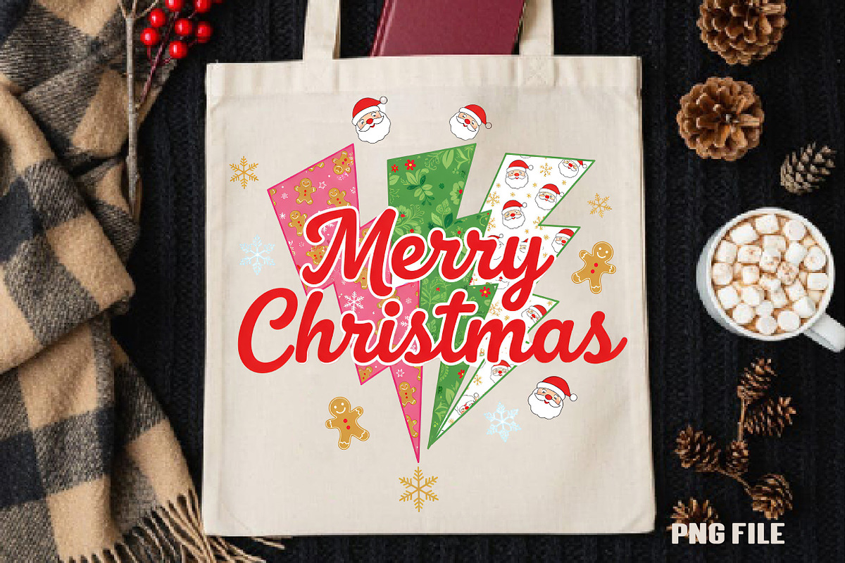 Merry Christmas PNG, an Illustration by DreamCafeArt (Photo 4 of 4)